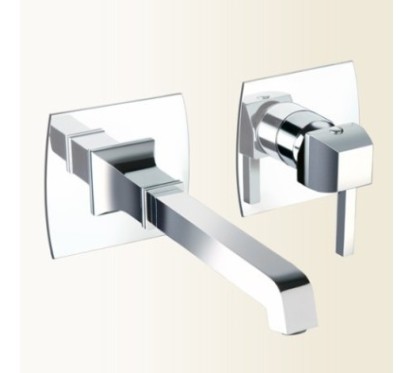 CHARLOTTE miscelatore monocomando lavabo da incasso finitura nickel spazzolato