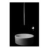 TONDì Monocomando lavabo da soffitto finitura cromo