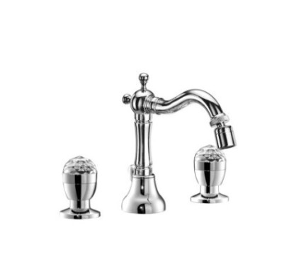 MY BIJOUX batteria bidet 3 fori con canna alta finitura cromo