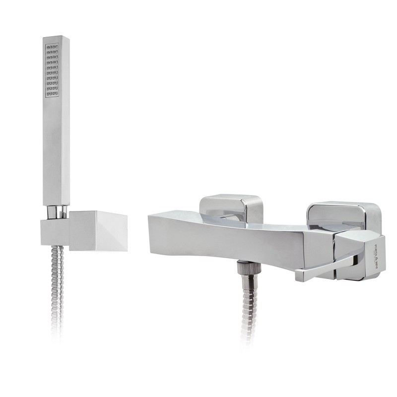 EOS Monocomando doccia esterno con kit doccia finitura cromo spazzolato