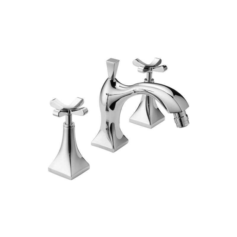 CHIC7CENTO Batteria bidet con bocca scarico 1”1/4 finitura cromo