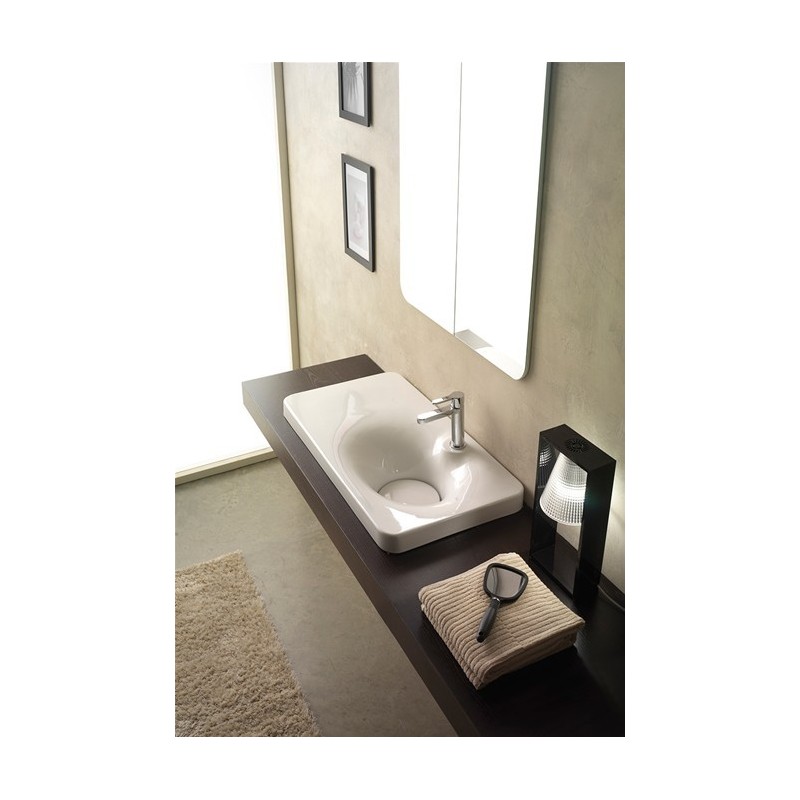 FUJI 80 SHELF SX lavabo da incasso