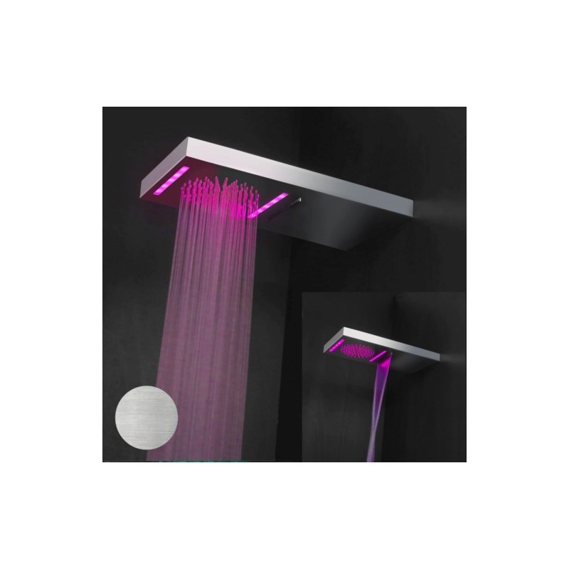 BAGNO ITALIANO IRIS WATER FALL soffione doccia rettangolare  - pioggia - cascata -cromoterapia - finitura satinato
