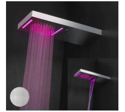 BAGNO ITALIANO IRIS WATER FALL soffione doccia rettangolare  - pioggia - cascata -cromoterapia - finitura satinato