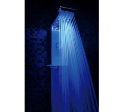 PRISMA CROMOTERAPIA pannello doccia termostatico 140 con cromoterapia finitura nero