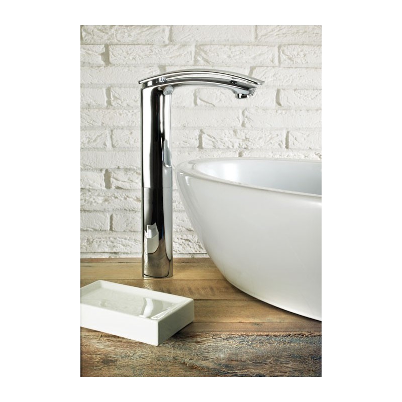 FLO Monocomando lavabo alto finitura cromo