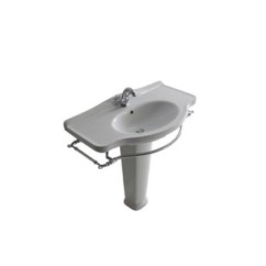 ETHOS lavabo cm 95 monoforo + colonna finitura bianco