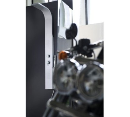 CRIO BCO Set colonna mezzo totem 1500x150x75 mm in acciaio Aisi 304 verniciato bianco