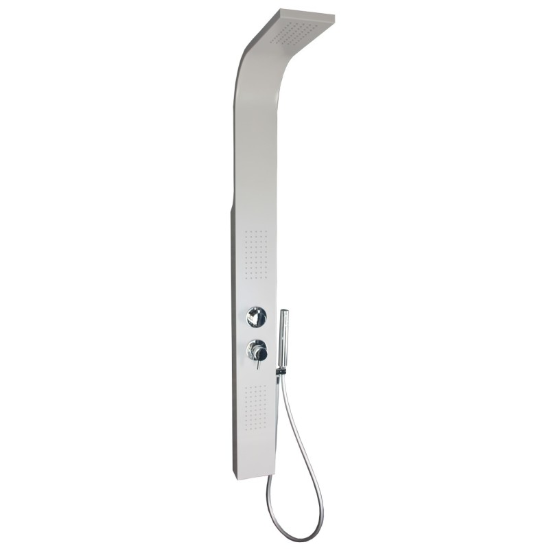 CRIO BCO Set colonna mezzo totem 1500x150x75 mm in acciaio Aisi 304 verniciato bianco