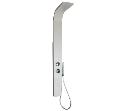 CRIO BCO Set colonna mezzo totem 1500x150x75 mm in acciaio Aisi 304 verniciato bianco