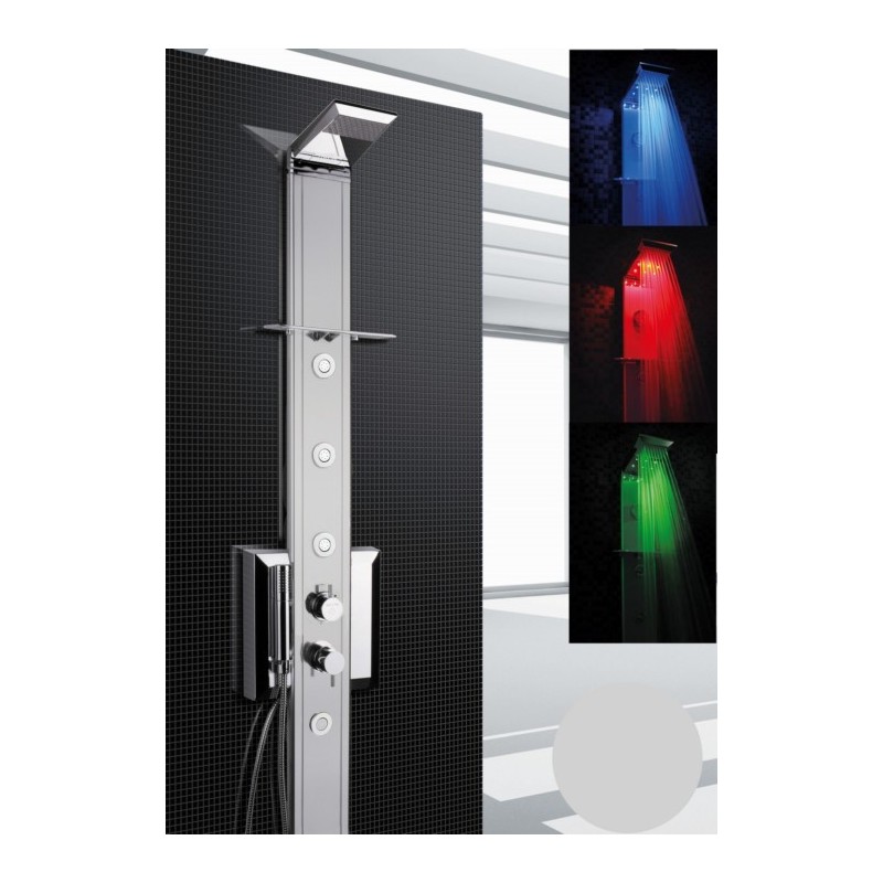 PRISMA CROMOTERAPIA pannello doccia termostatico 185 finitura satinato
