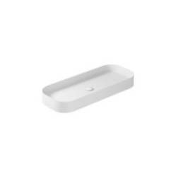 SMARTB Lavabo da appoggio 38x95 finitura bianco mat