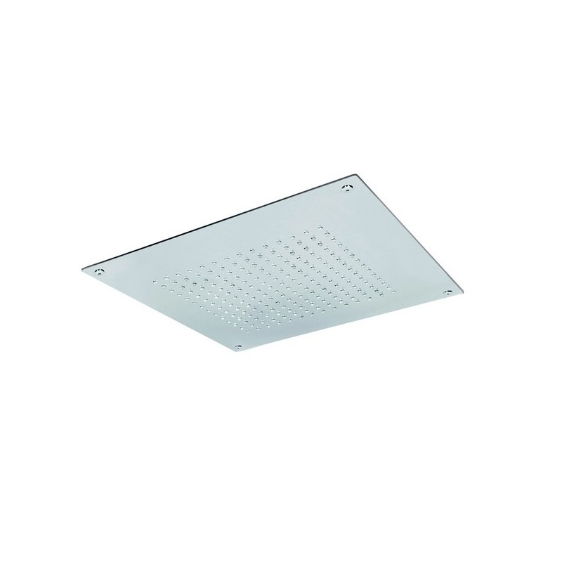 Soffione da incasso 500x500 mm in acciaio inox lucido