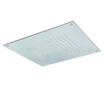 Soffione da incasso 500x500 mm in acciaio inox lucido