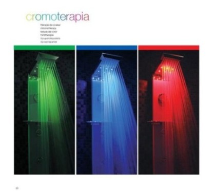 PRISMA CROMOTERAPIA pannello doccia termostatico 140 con cromoterapia finitura cromo brillante