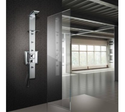 PRISMA CROMOTERAPIA pannello doccia termostatico 140 con cromoterapia finitura cromo brillante