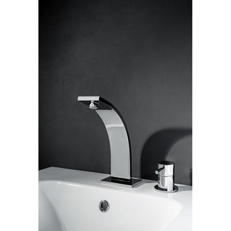 THOR Monocomando lavabo due fori senza scarico finitura cromo