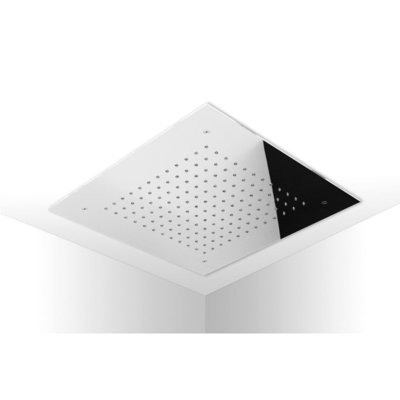 RAIN Soffione ad incasso quadro 500x500 in acciaio inox finitura super mirror
