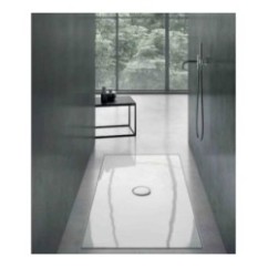 FOLIA Piatto doccia ceramica rettangolare cm. 90x100 finitura bianco altezza 3cm