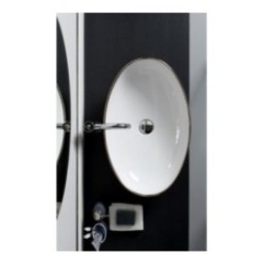 VESSEL lavabo d'appoggio finitura filo platino