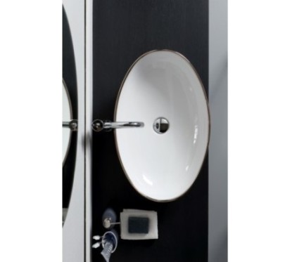 VESSEL lavabo d'appoggio finitura filo platino