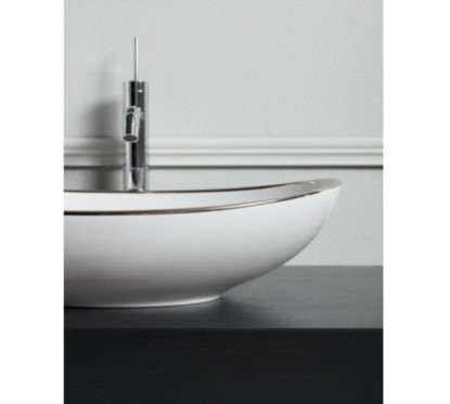 VESSEL lavabo d'appoggio finitura filo platino