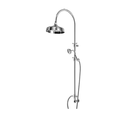 WELLNESS GL-LI360/366CR Colonna doccia con kit  per mix odccia incasso retrò finitura cromo