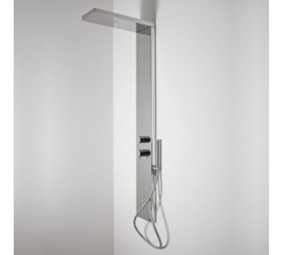 NORVEGIA 502 Pannello doccia Getto Pioggia + Doccetta in acciaio inox finitura satinato