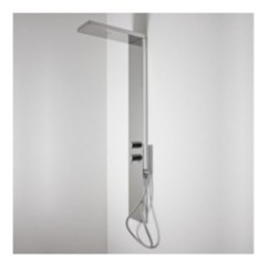 NORVEGIA 502 Pannello doccia Getto Pioggia + Doccetta in acciaio inox finitura super mirror