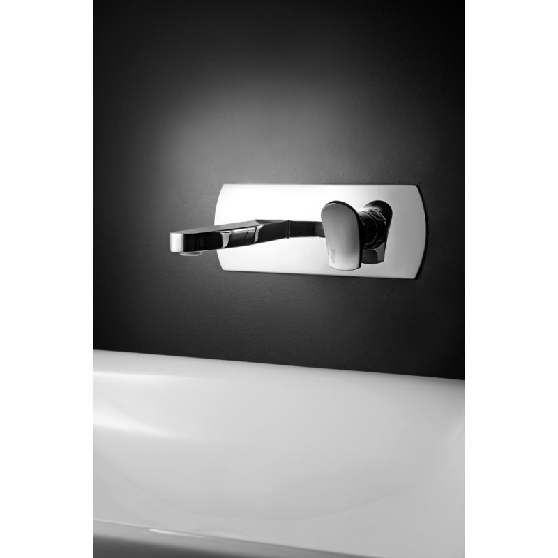 BèK Monocomando lavabo ad incasso completo di Easy-box finitura cromo