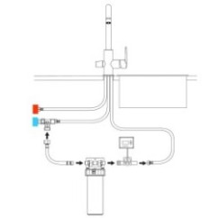 Miscelatore a 3-vie per lavello S20679DW con selezione acqua