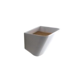 MEG11 lavabo-lavatoio cm 65x45 finitura bianco