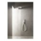 Soffione a parete in acciaio inox + ABS 200x200 mm finitura bianco opaco/cromo