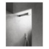 Soffione a parete in acciaio inox + ABS 200x200 mm finitura bianco opaco/cromo