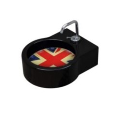 TURN lavabo d'appoggio finitura nero + piastra Regno Unito