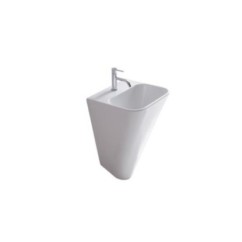 MEG11 lavabo sospeso cm 45x40 monoforo finitura bianco