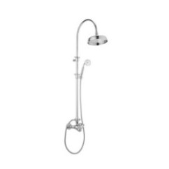 NEW OLD Colonna doccia completa di miscelatore doccia esterno finitura ottone lucido