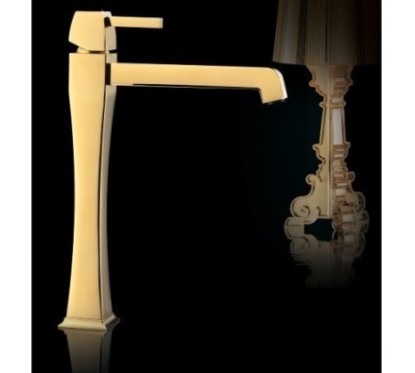 CHARLOTTE miscelatore monocomando lavabo alto finitura oro