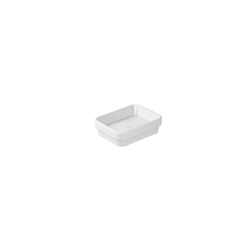 MEG11 lavabo semincasso cm 50x38 finitura bianco