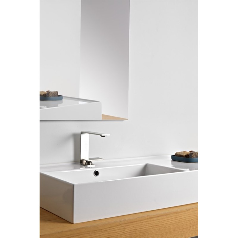 TEOREMA 2.0 100 SHELF DX lavabo da appoggio o sospeso