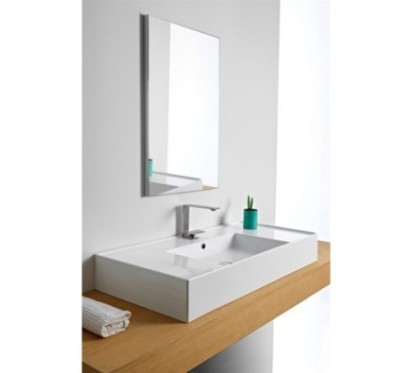 TEOREMA 2.0 100 DOUBLE SHELF lavabo da appoggio o sospeso
