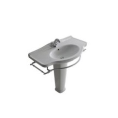 ETHOS lavabo cm 95 3 fori + colonna finitura bianco