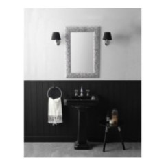 ALBANO lavabo 50 cm + colonna finitura graphite