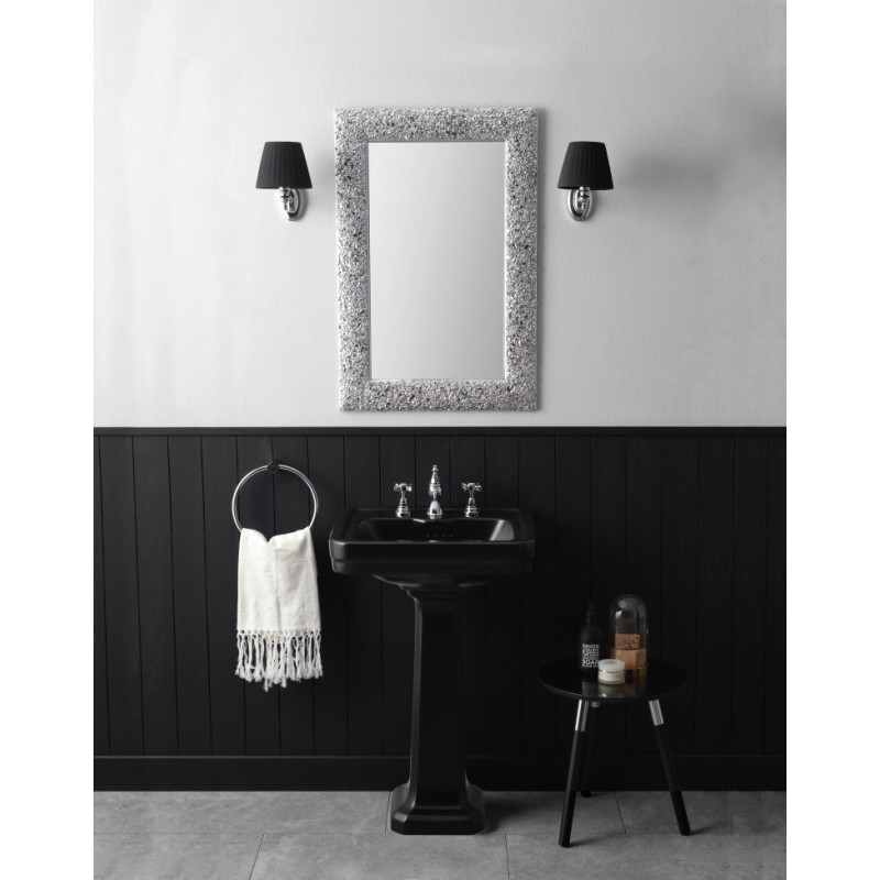 ALBANO lavabo 50 cm + colonna finitura graphite