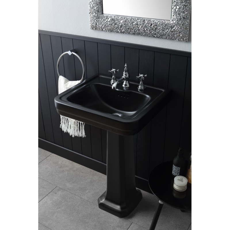 ALBANO lavabo 50 cm + colonna finitura graphite