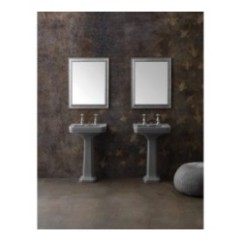 ALBANO lavabo 50 cm + colonna finitura quartz