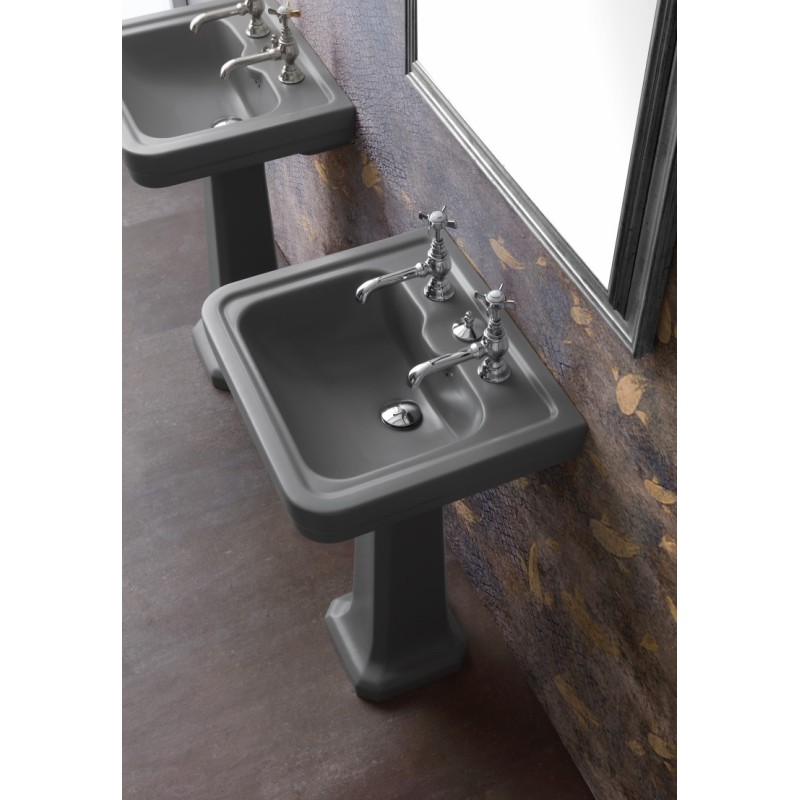 ALBANO lavabo 50 cm + colonna finitura quartz
