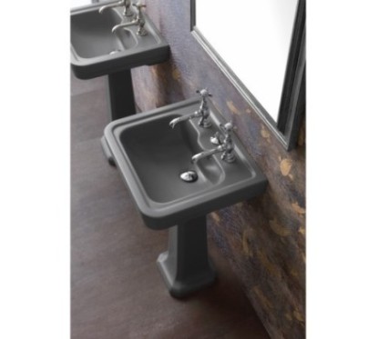 ALBANO lavabo 50 cm + colonna finitura quartz