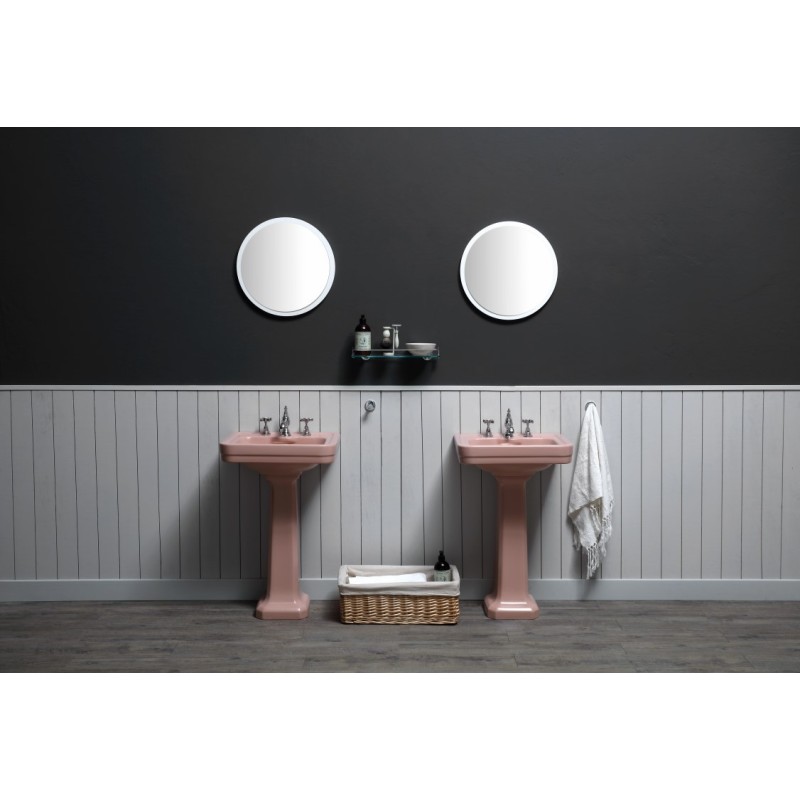 ALBANO lavabo 50 cm + colonna finitura morganite