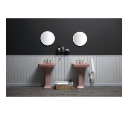 ALBANO lavabo 50 cm + colonna finitura morganite